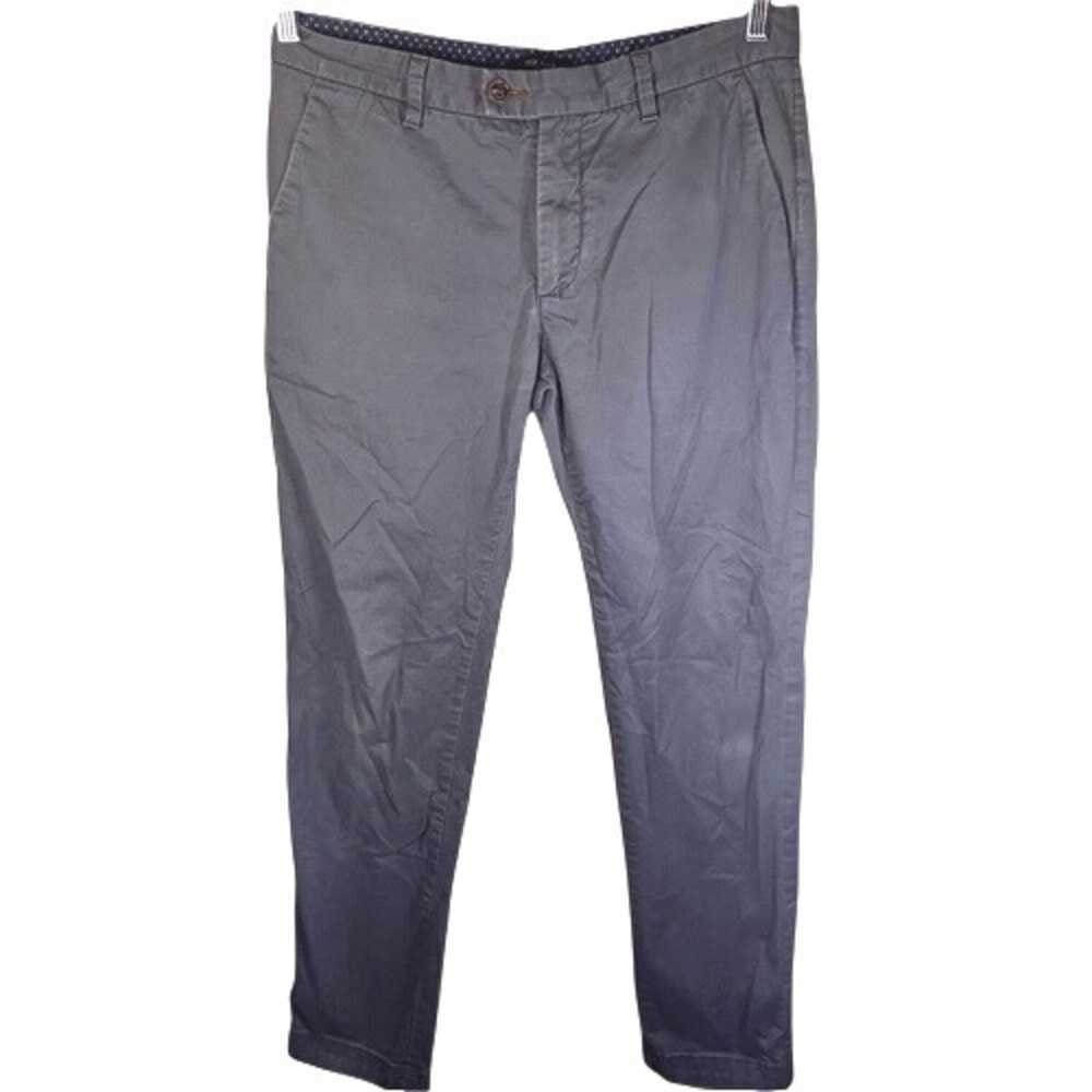 Ted‎ Baker London Men's Gray Chino Pants Size 32 Straight Leg Preppy Business